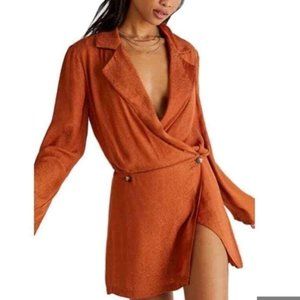 FREE PEOPLE NWT Simone Blazer Wrap Dress in Cinnaber